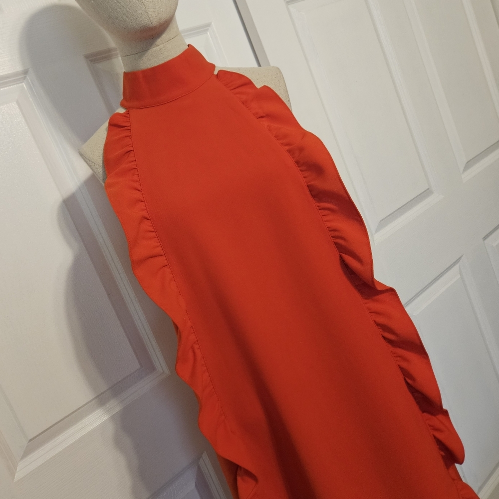 Ted Baker Torriya Halterneck Scallop Ruffle Tunic Dress - Picture 7 of 7